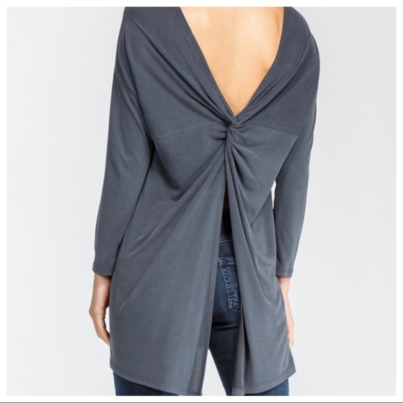 ✨LAST ONES SALE ✨Charcoal Grey twist back tunic - Picture 3 of 5